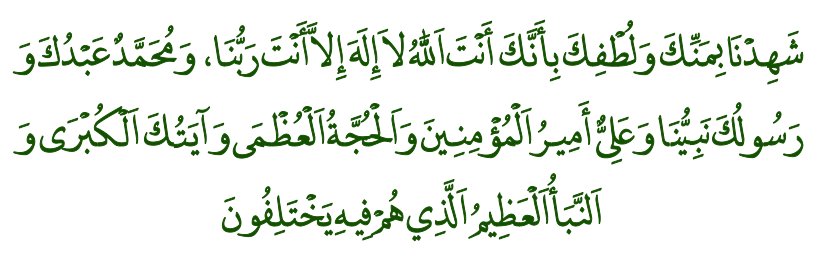 Arabic text quoted in the booklet