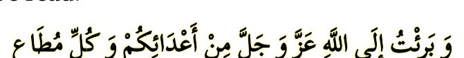 Arabic text quoted in the booklet