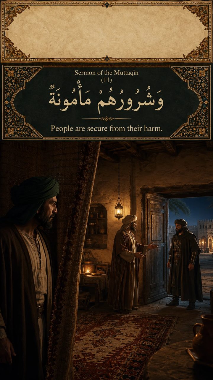 Sermon of Muttaqin, Part 11 — People are secure from their harm