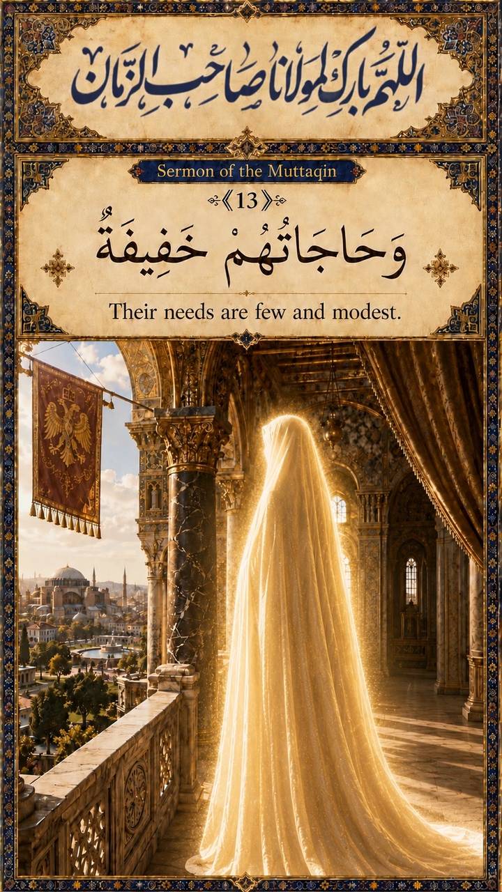 Sermon of Muttaqin, Part 13 — Their needs are few and modest
