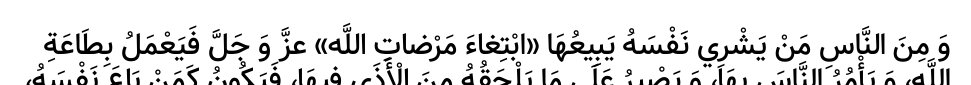 Arabic text quoted in the booklet