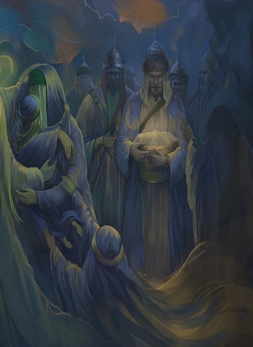 The Final Lament of Reyḥānat al-Ḥusayn, Ruqayyah al-Murtaqa (PBUH) — illustration