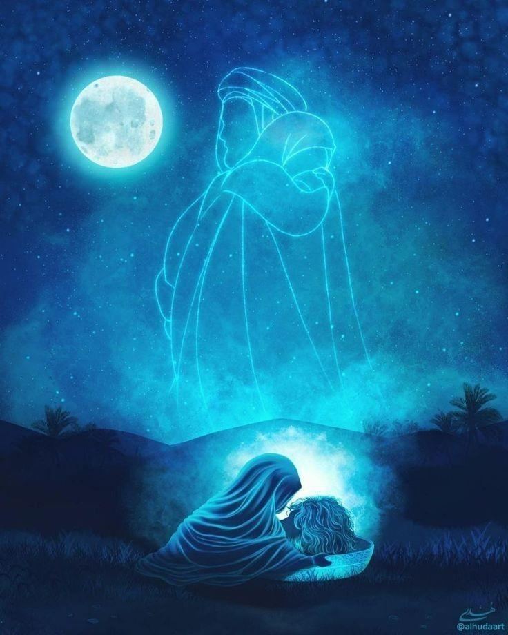 The Final Lament of Reyḥānat al-Ḥusayn, Ruqayyah al-Murtaqa (PBUH) — illustration