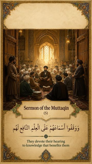 Sermon of Muttaqin, Part 5 — They devote their hearing to knowledge that benefits them