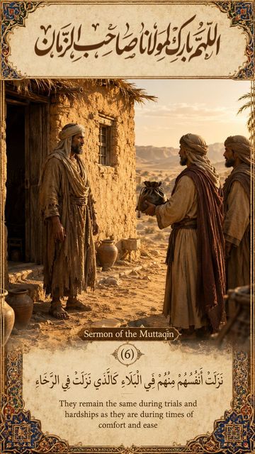 Sermon of Muttaqin, Part 6 — They remain the same during trials and hardships as times of comfort and ease